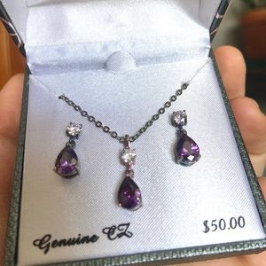 Purple jewelry set